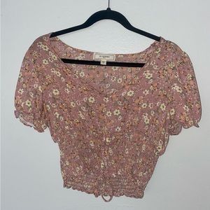 No comment floral crop top